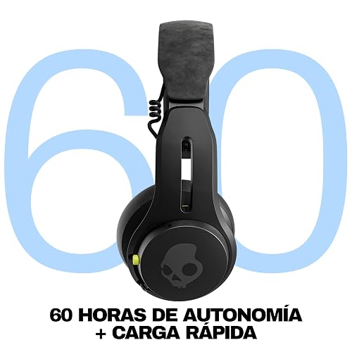 Skullcandy Icon ANC Noise Canceling Wireless Headphones - True Black | On-Ear Fit, Bluetooth, Noise Cancellation, 60 Hours Battery, Sweat Water Resistant, Foldable, Travel Ready, Microphone