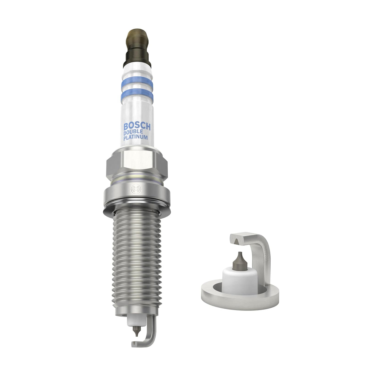 Bosch 8121 Bujía de Platino Doble, Paquete de 4 | Paquete de 4, compatible con vehículos Nissan y Suzuki