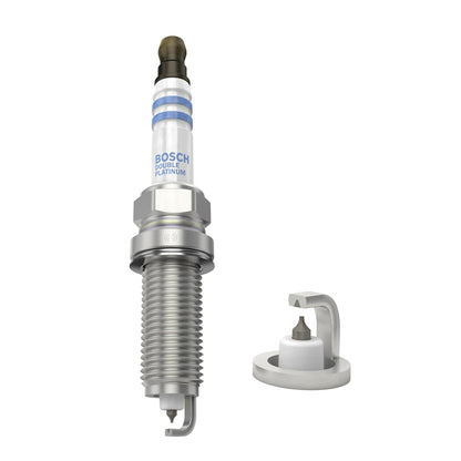 Bosch 8121 Bujía de Platino Doble, Paquete de 4 | Paquete de 4, compatible con vehículos Nissan y Suzuki