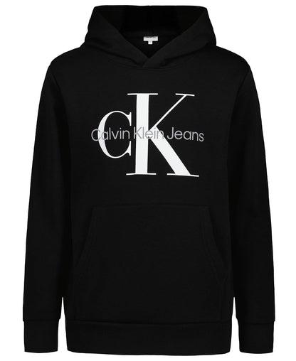 Calvin Klein Sudadera con Capucha de Manga Larga para Niño - 8 - Old School Negro
