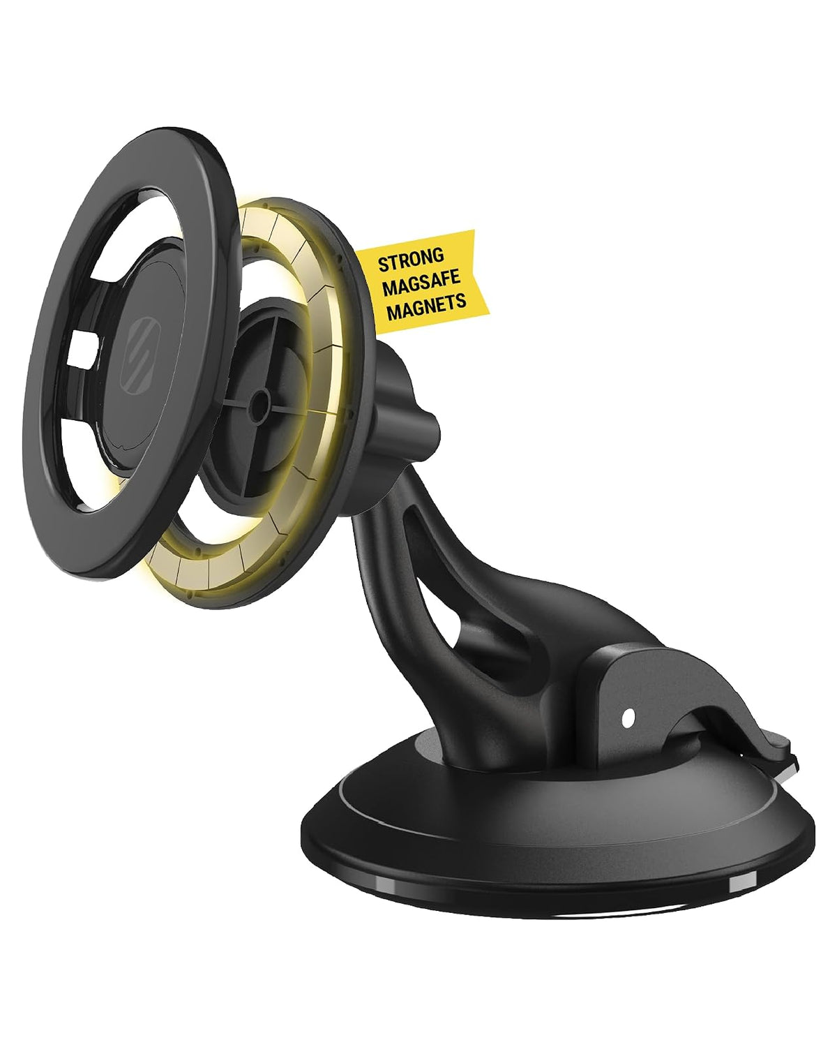Scosche MagicMount™ SMSWD - Soporte magnético para teléfono para salpicadero de automóvil/parabrisas, soporte MagSafe, soporte para teléfono con ventosa compatible con iPhone 16, 15, 14, 13, 12, funda Mag