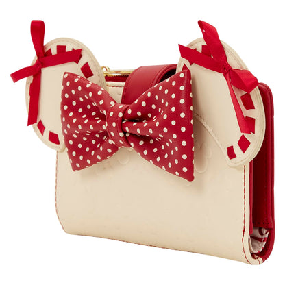 Loungefly Disney: Minnie Mouse - Rock The Dots - Flap Wallet - 7 Card Slots and 1 Clear ID Slot - Collectible Wallets