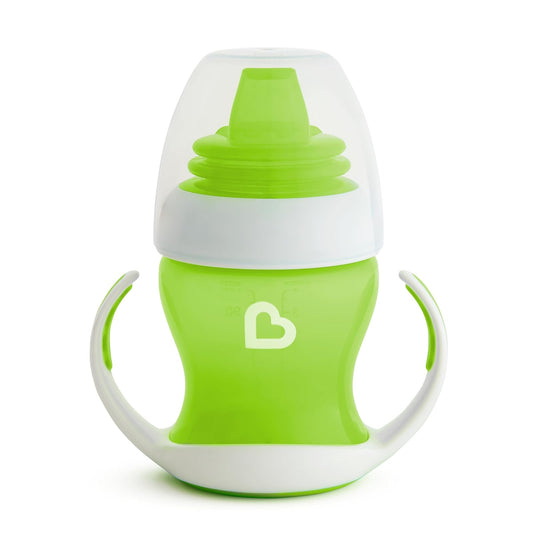 Munchkin - Taza de entrenamiento de transición suave, 4 oz, color verde