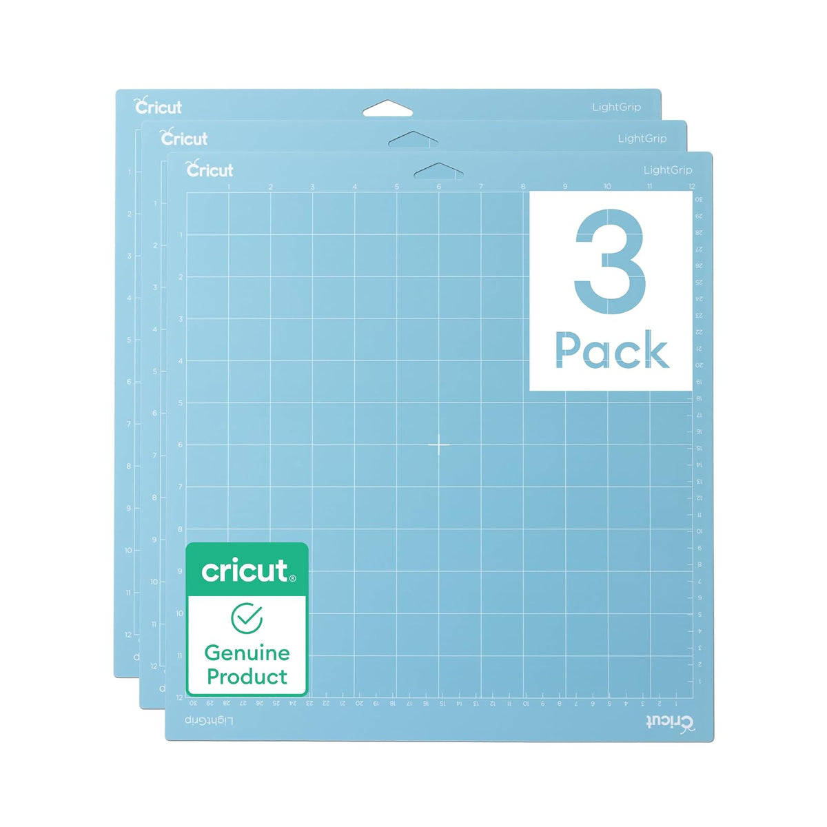 Cricut Alfombrillas de Corte Adhesivas 30.5 x 30.5 cm, 3 Piezas - agarre ligero - 30.5l x 30.5an cm