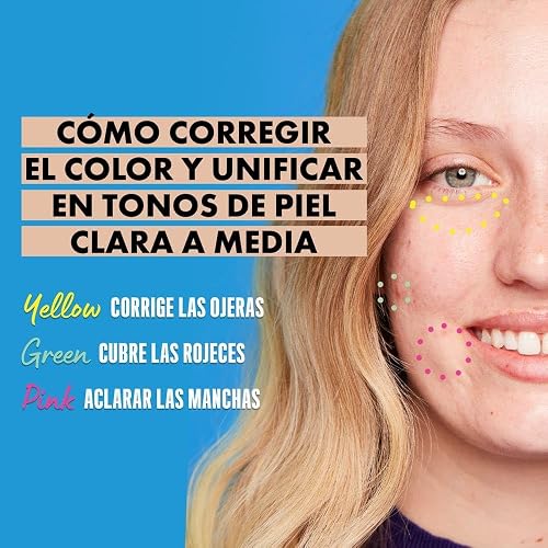 NYX Professional Makeup Pro Fix Stick Corrector en Barra Green 1.6 g | Acción 3 en 1: corrige, oculta e ilumina. Fórmula vegana con ácido hialurónico, cobertura media y acabado natural 12 h.