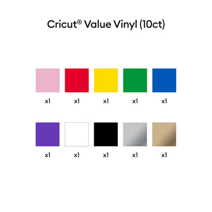 Cricut Vinilo permanente, 10 rollos de vinilo adhesivo