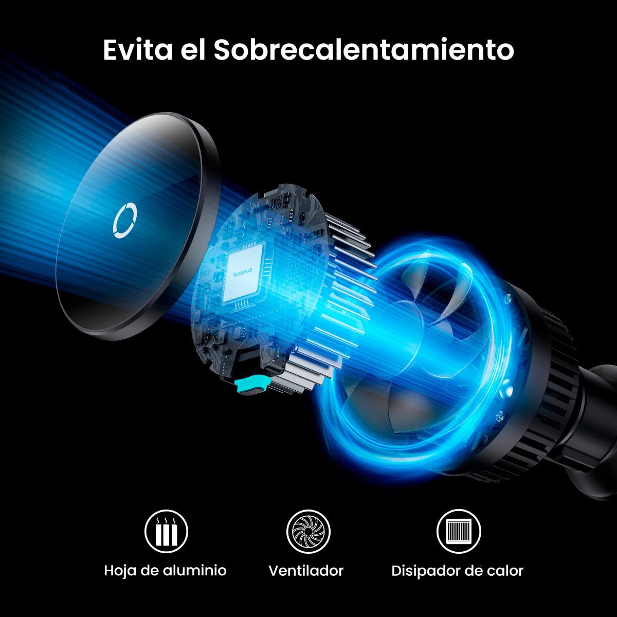 Baseus Cargador inalámbrico Magnético de Automóvil 15W Soporte para teléfono de Carga rápida para ventilación de automóvil para iPhone 15 14 13 12, Samsung Galaxy & Note, Google Pixel y Huawei, Black