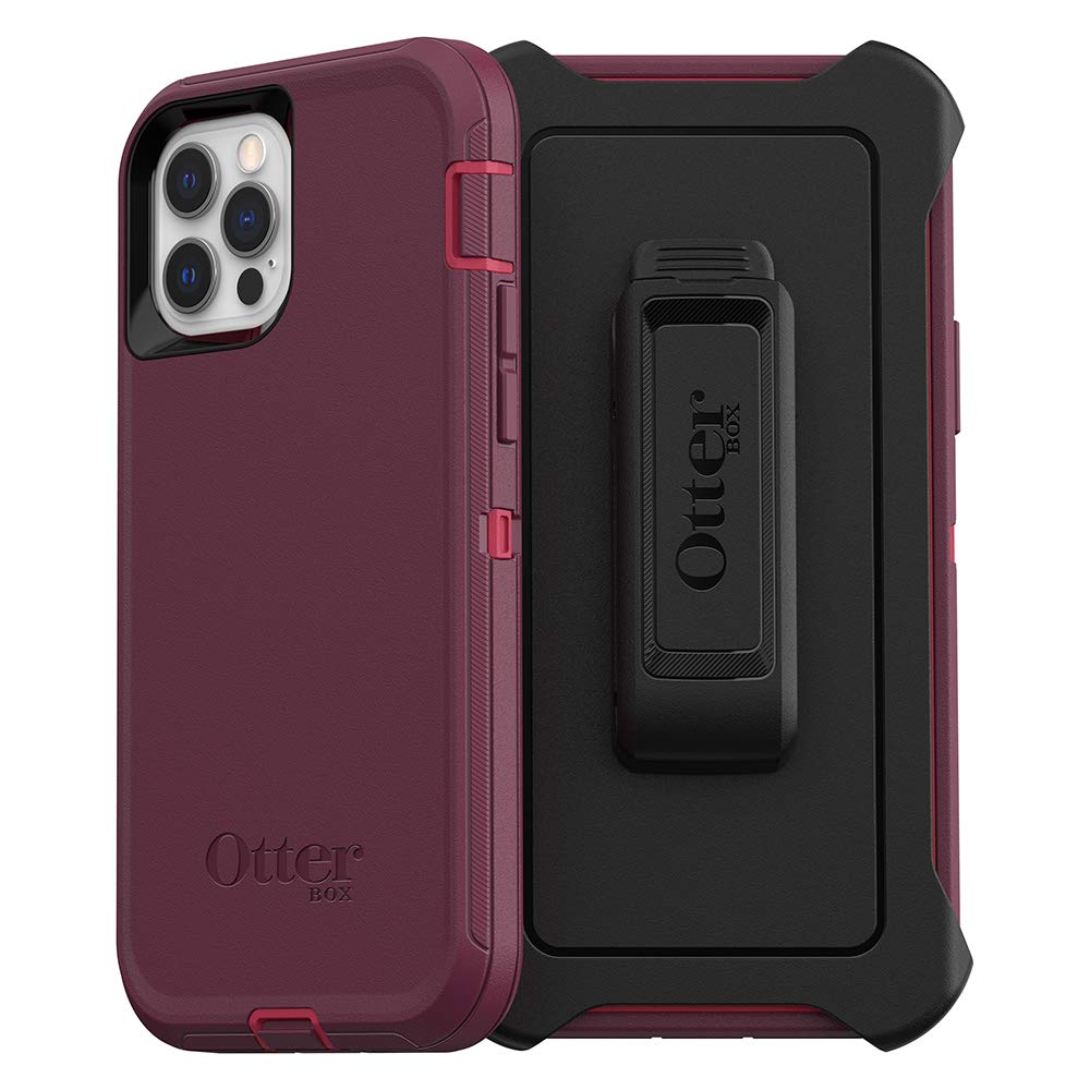 OtterBox Funda Defender Series Screenless Edition para iPhone 12 y 12 Pro - BERRY POTION