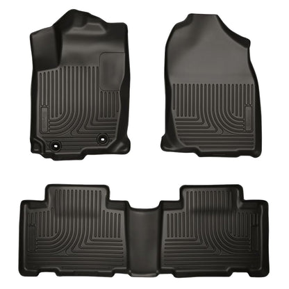 Husky Liners Weatherbeater Alfombrillas para Toyota Corolla 2014-2019, Fila Delantera y 2.a Fila, Negro 99531