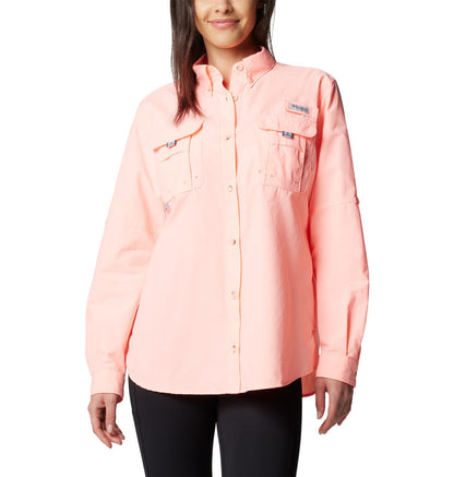 Columbia Bahama II Camisa Manga Enrollable UPF 50 - Rosado Tiki - M
