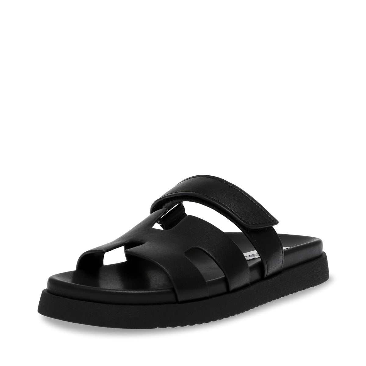 Steve Madden Mayven Sandalia de Piel para Mujer - 24.5 cm - Cuero negro