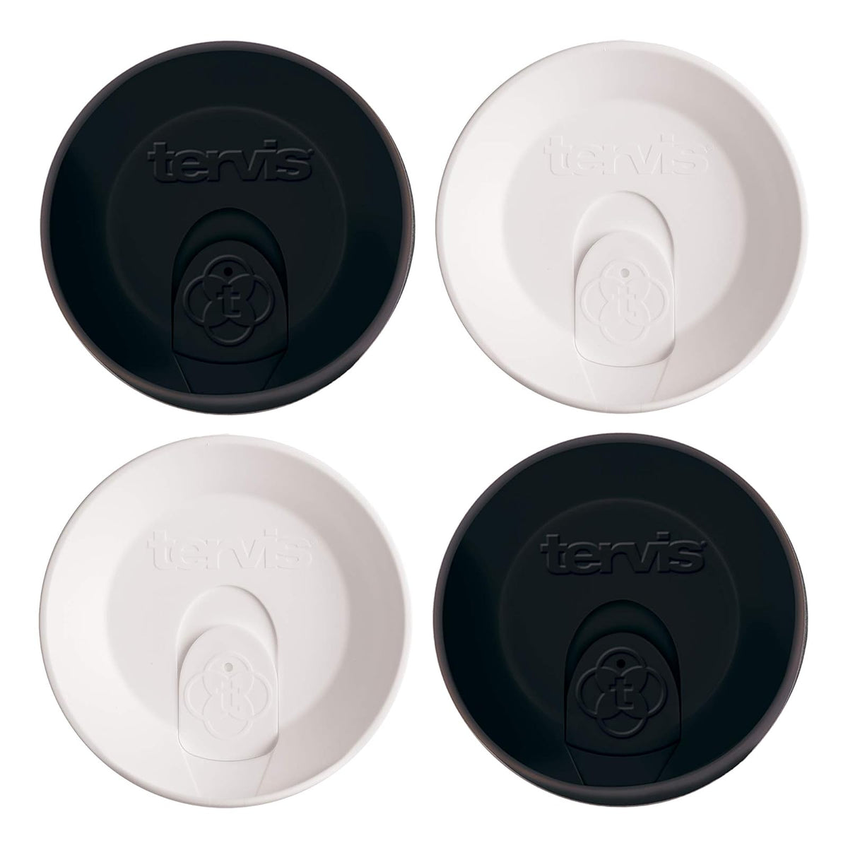 Tervis - Tapa de viaje fabricada en Estados Unidos con aislamiento de doble pared, taza de viaje que mantiene las bebidas frías y calientes, se adapta a vasos de 16 onzas, paquete de 46 unidades,