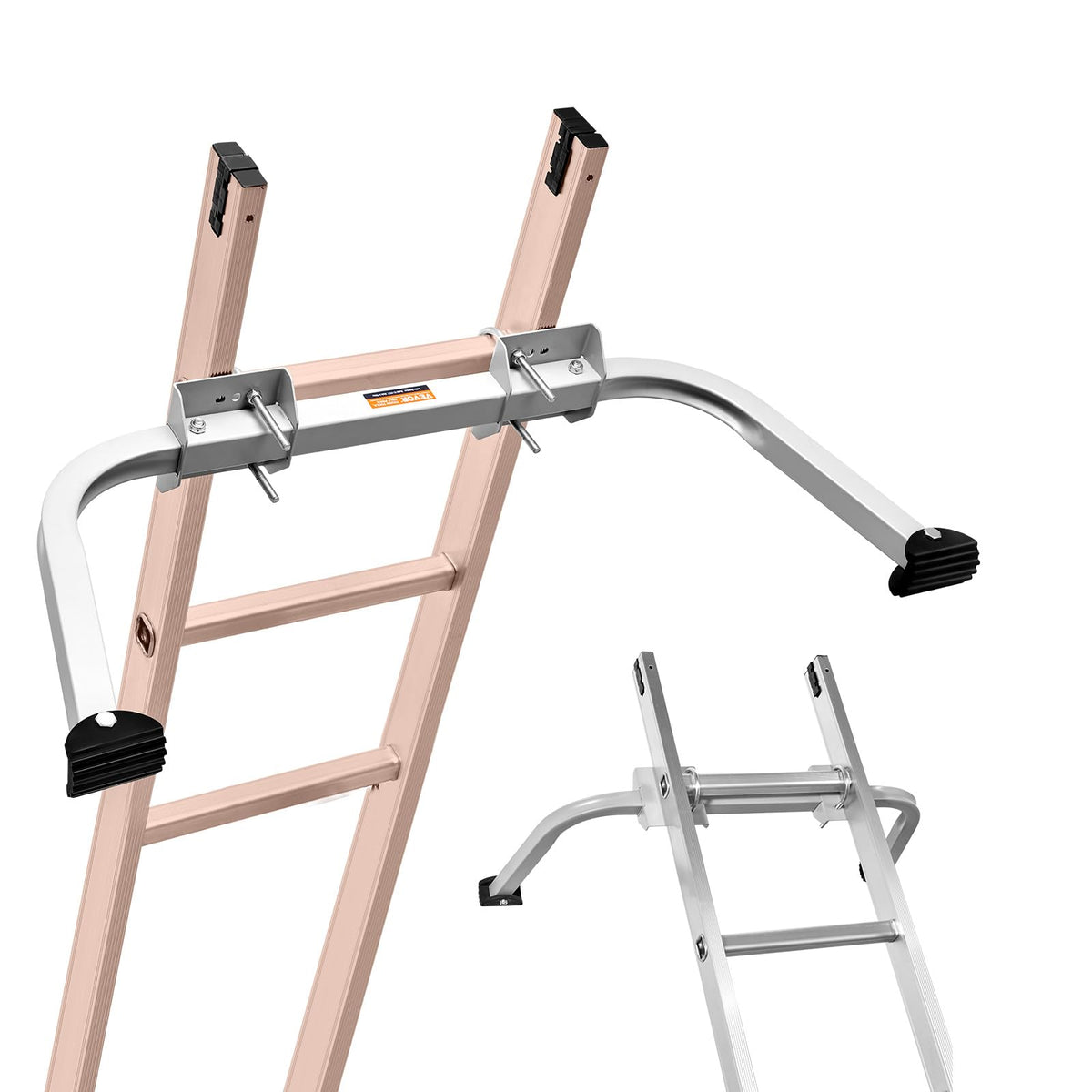 VEVOR Estabilizador de escalera, soporte de escalera, resistente para escalera, accesorios de escalera de pared, fácil de usar y amplia adaptabilidad y pies de goma antideslizantes, clasificación de