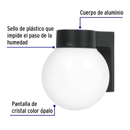 Volteck Lait ARB-001S, Arbotante tipo globo, 1XE26