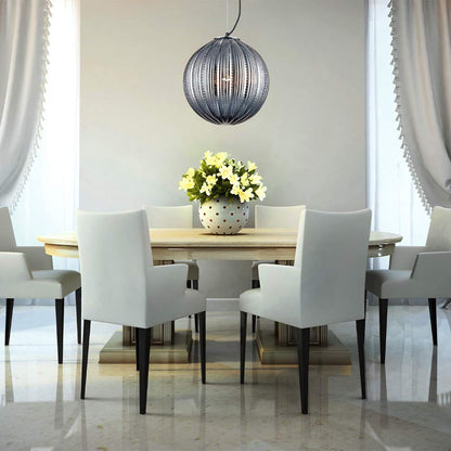 Tecnolite Lámpara Colgante Interior Decorativa E27, Cristal Cromo 20CTL8065MVCR