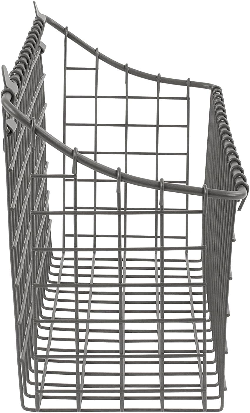 Spectrum Diversified 86376 Vintage Wall Mount Basket, 15" x 5" x 7", Industrial Gray