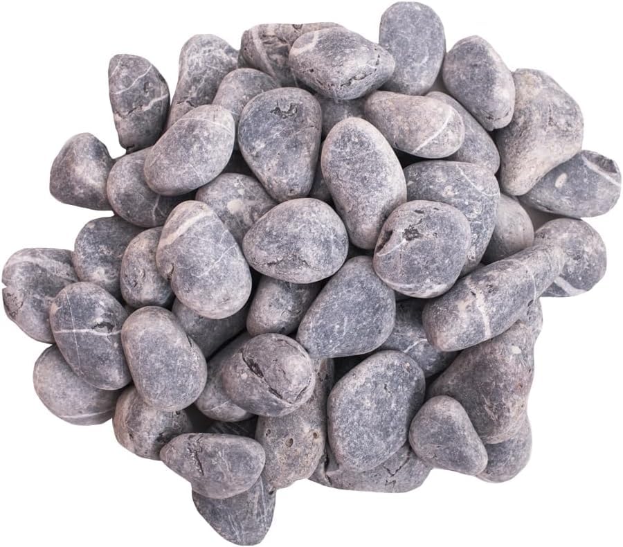 PISUMMA Piedra Bola Blanca 1" a 2" - Presentación 7 kg - Piedra Decorativa Natural para Jardín, Macetas, Peceras y Paisajismo