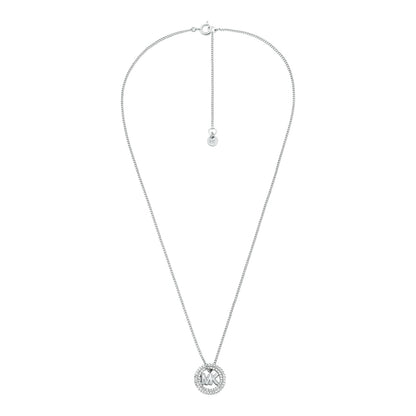 Michael Kors - Collar de tono plateado para mujer, collares para mujer, joyería para mujer