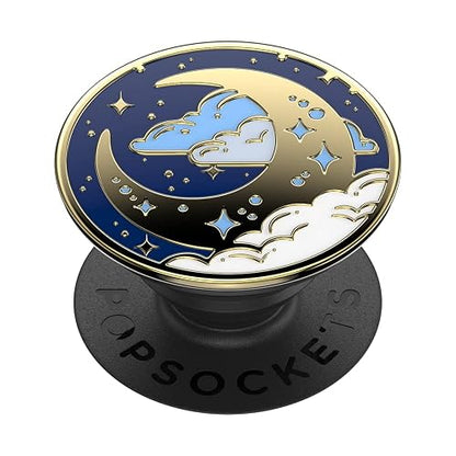 PopSockets PopGrip: Agarre para teléfono y Soporte para teléfono, Plegable, Parte Superior Intercambiable, Esmalte Fly Me to The Moon