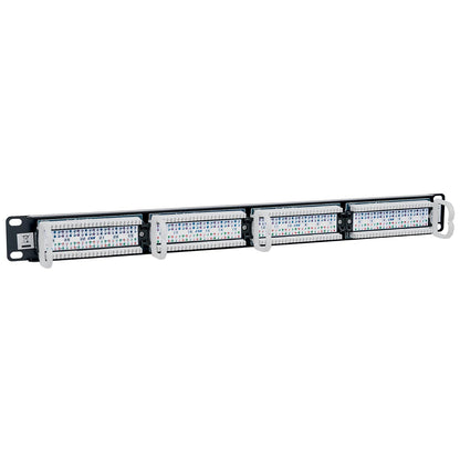 Intellinet 513555 Panel de Parcheo Cat5e – 24 Puertos RJ45, UTP, 1U, Compatible con 110/Krone, para Cableado de Red Ethernet y Rack de 19”