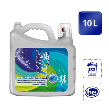 Mas Color Sport Detergente líquido 10Lt para Ropa Deportiva