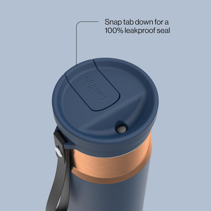 Contigo SnapSeal™ 710 ml Botella Térmica de Acero Inoxidable a Prueba de Fugas, con Correa para Transportar