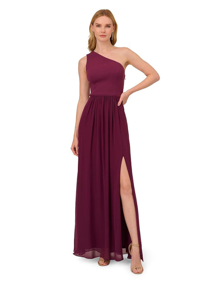 Adrianna Papell - Vestido de Gasa con un Hombro para Mujer