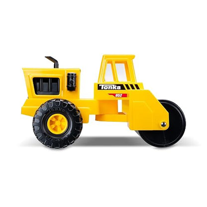 Tonka Steel Classics – Rodillo de Vapor – Fabricado con Acero, camión de Juguete Amarillo, niños y niñas, niños pequeños a Partir de 3 años, camión de construcción Grande, Regalo de cumpleaños, día
