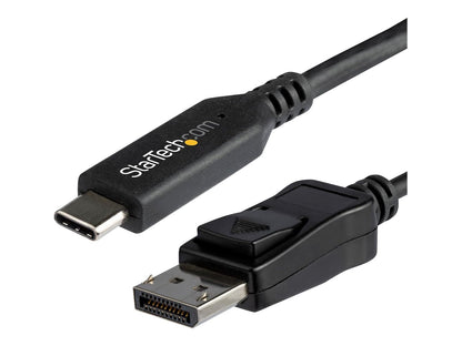 StarTech.com Cable de 1.8m USB-C a DisplayPort 1.4 - Adaptador Convertidor de Video USB Tipo C a DP 1.4 de 4K/5K/8K con Modo Alt - HBR3/HDR/DSC - Cable DP 8K 60Hz para USB-C/Thunderbolt 3 (CDP2DP146B)