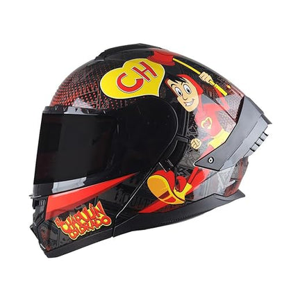 Casco Modular - Chapulin - Visor Anti Baho Motocicleta Marca Edge - Visor Doble ANTIVAHO Certificado Dot Moto - Cascos Motocross Pegatina Pegatinas Protector Mujer Hombre