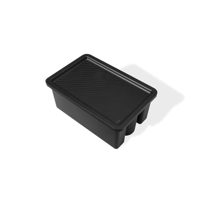 Weber Works 3400128 - Cesta de Almacenamiento portátil, 2 Piezas, se Puede Utilizar en Mesa Lateral, Apta para Modelos Slate 76 cm y Spirit (2025), Color Negro