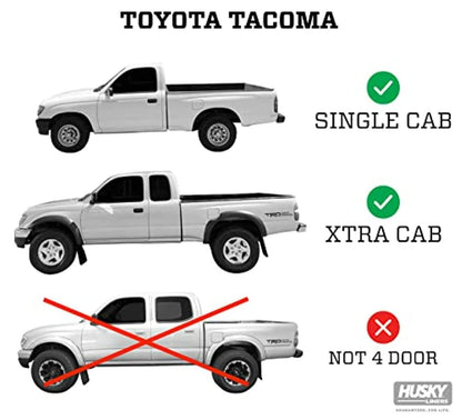 Husky Liners - Alfombrillas de Estilo clásico | Se Adapta a Toyota Tacoma 1995-2004 y Cabina de Acceso Solo | Fila Delantera, 2 Unidades, Color Negro - 35111
