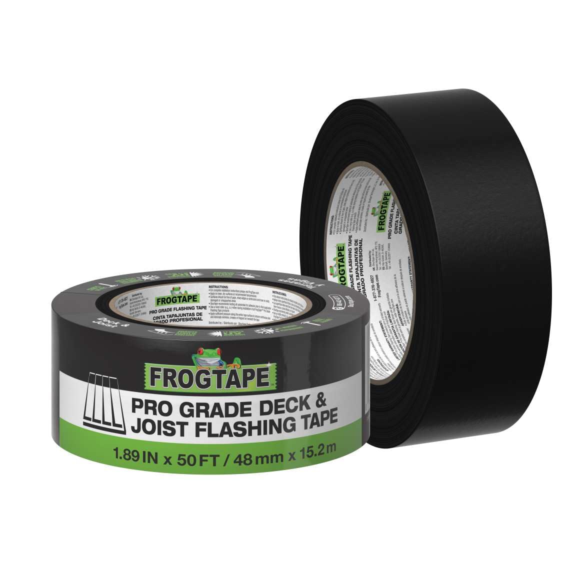 FrogTape - Cinta intermitente para cubierta y viga de grado profesional, 2 pulgadas de ancho (1.9 pulgadas. Cinta adhesiva resistente a los rayos UV para todo tipo de clima y resistente a los rayos UV