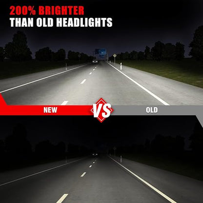 Adcarlights Faros Delanteros para Ford F-150 2009-2014, Carcasa Negra, Lente Transparente, Par