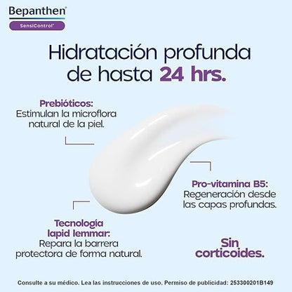 Bepanthen SensiControl crema hidratante de uso diario para piel atópica/eccema con Dexpantenol 5%