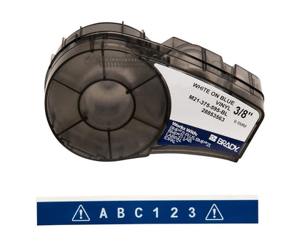 Brady M21 Cinta de Vinilo para Etiquetadora BMP21, Colores y Anchos Surtidos - M21-375-595-BL - .375"