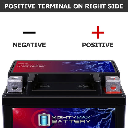 Mighty MAX Battery YTX5L-BS - Batería de Repuesto para Motocicleta (12 V, 4 Ah, 55 CCA)