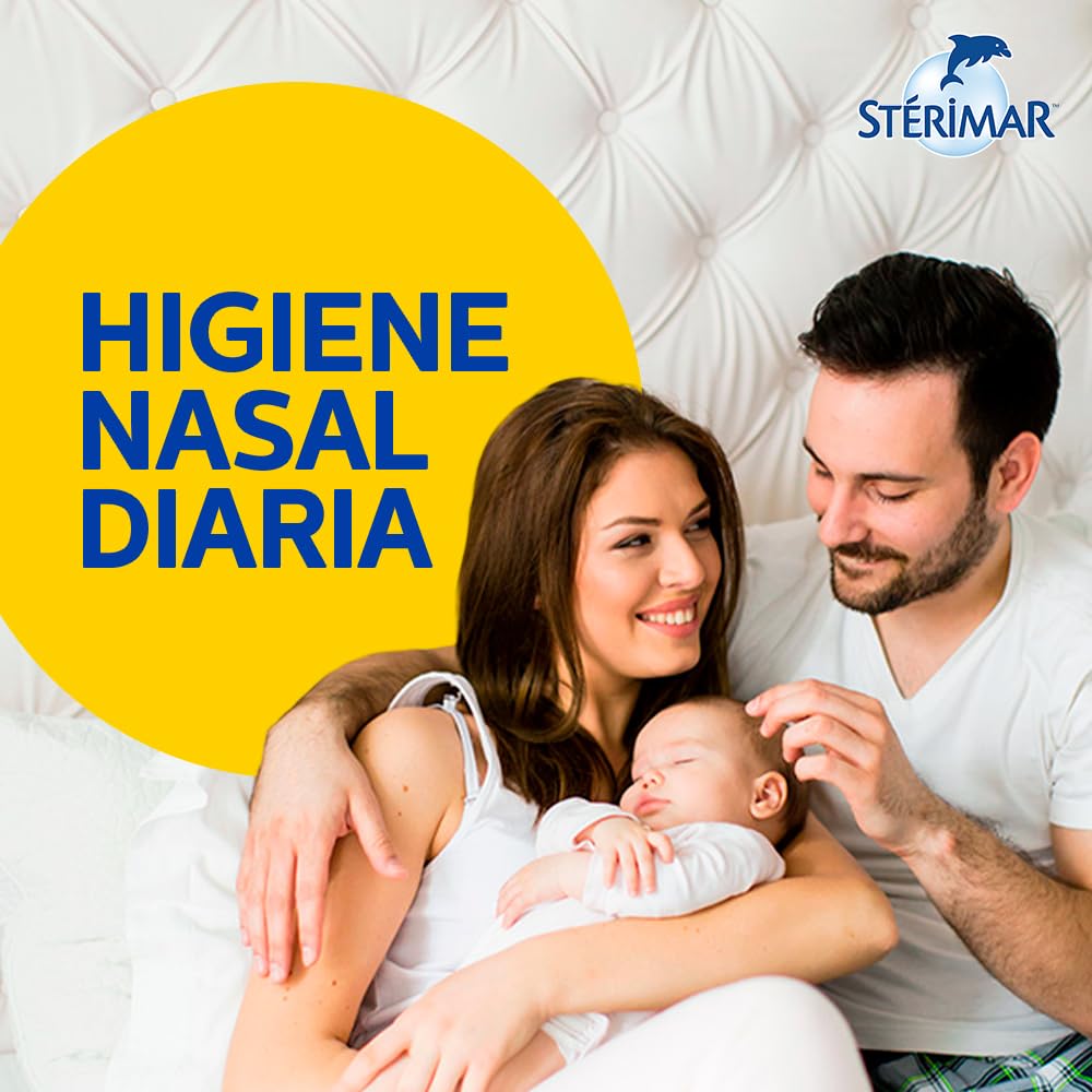 Stérimar Solución Humidificante Nasal Bebé 50 ml. | Mejora la Respiración. Para la Higiene y Limpieza Diaria. Con Boquilla Pediátrica de Seguridad. Facilita la Alimentación.
