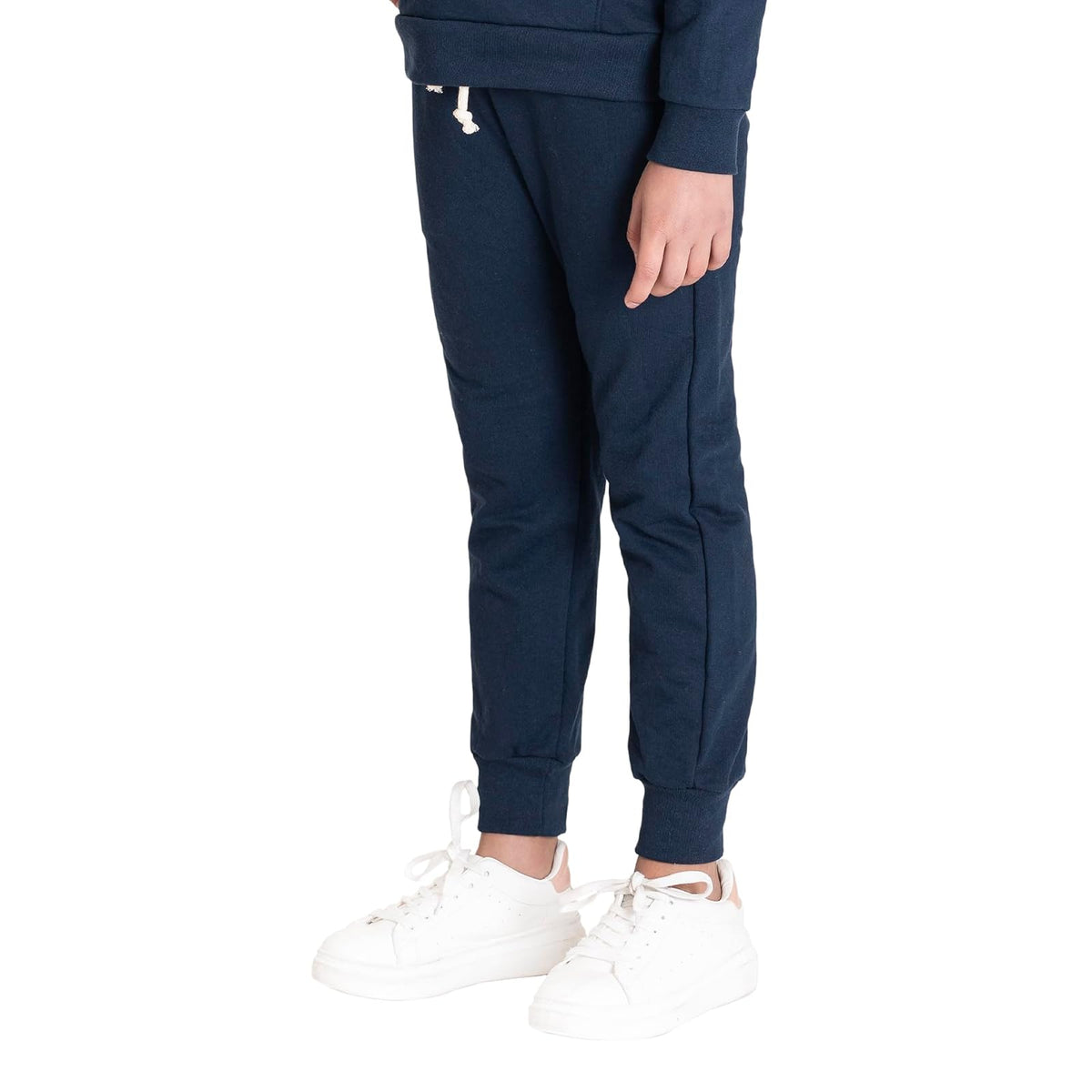 Optima Jogger de Algodón Tipo French con Bolsos Laterales y Cordón Ajustable para Niña Juvenil, Regular Fit