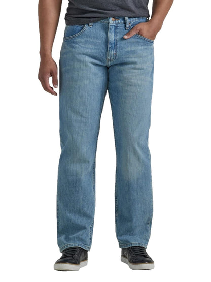 Wrangler Authentics Pantalón de Mezclilla Clásico 5 Bolsillos para Hombre - 44W x 30L - Tela vaquera blanqueada, flexible