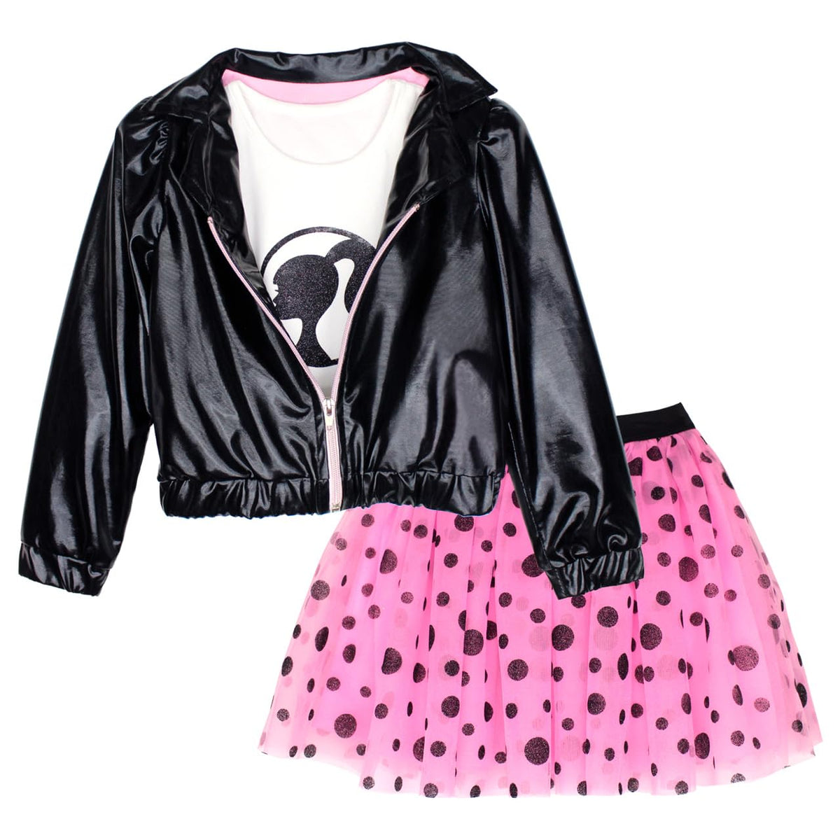 Barbie Conjunto Top + Chamarra + Falda Babie Conjunto 3 piezas Niñas