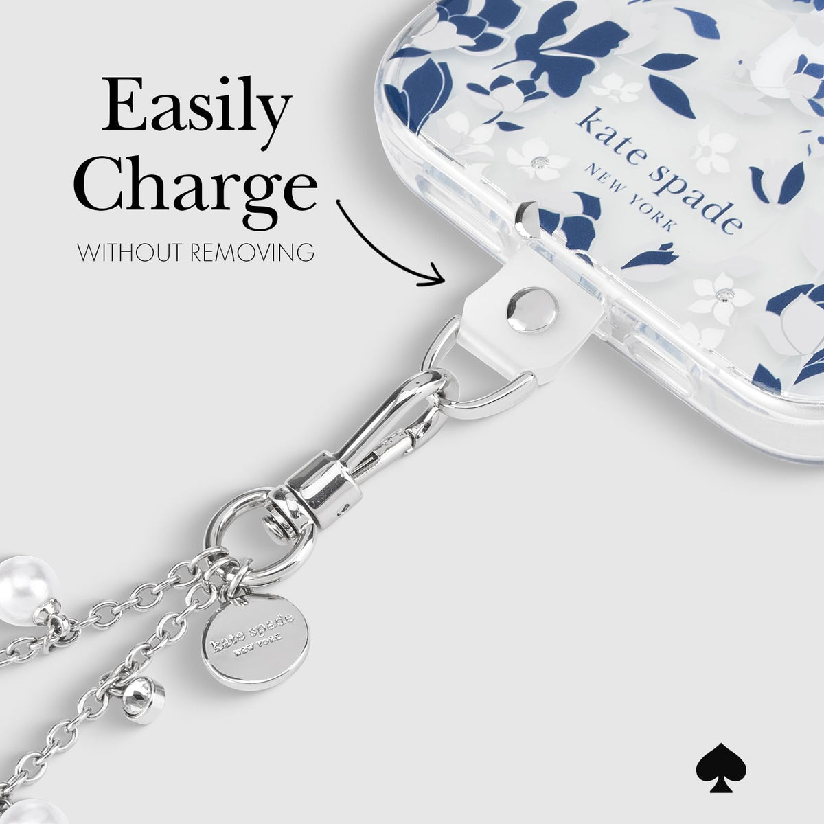 Kate Spade New York - Abalorio de teléfono desmontable para teléfono celular