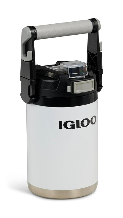 Igloo Rival Fusion - Jarra de agua aislada de 50 onzas, botella de agua grande, jarra de agua deportiva, color blanco