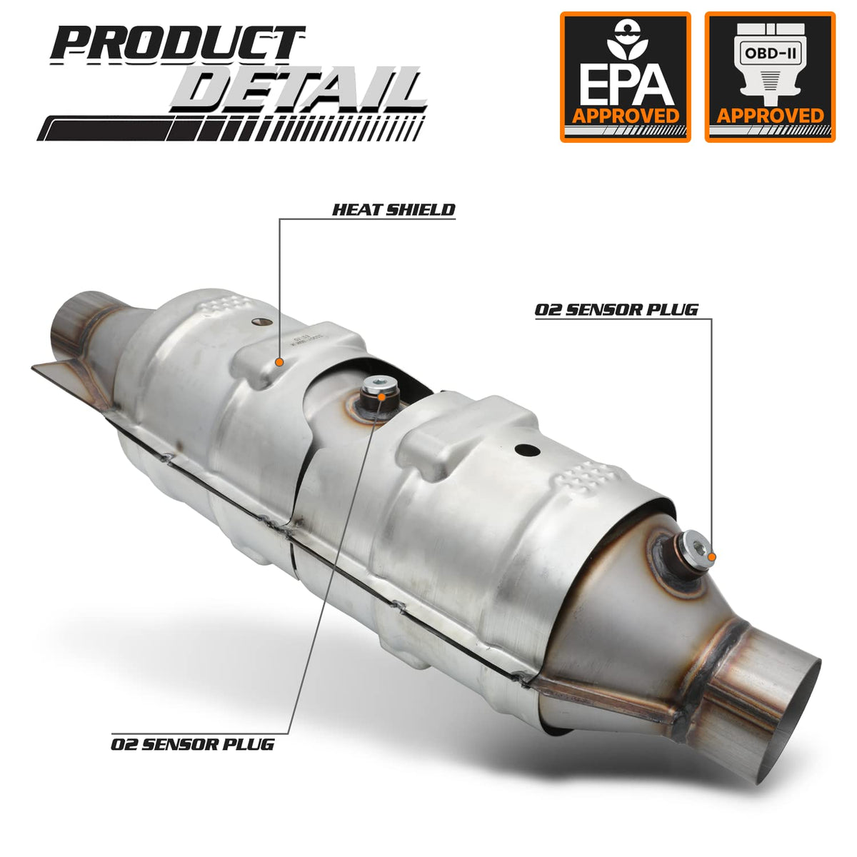 M-AUTO A21-M-CC-022 Convertidor Catalítico de Ajuste Directo para Ford F-250/F-350/F-450/F-550 Super Duty 5.4L/6.8L, Compatible con EPA