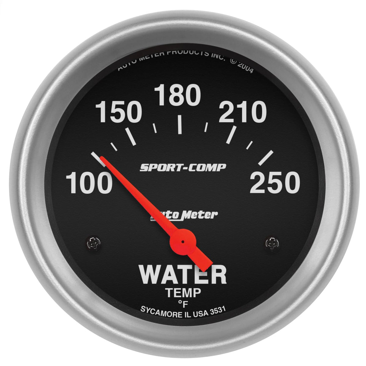 Auto Meter Sport-Comp Medidor Eléctrico de Temperatura de Agua, 2 5/8 Pulgadas, Modelo 3531
