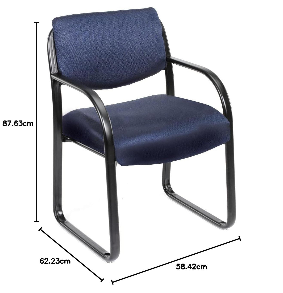 Boss B9521-BE Fabric Guest Chair, Blue