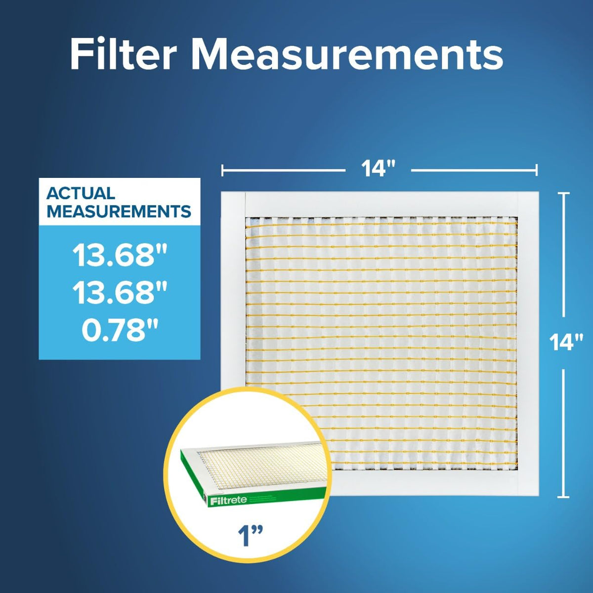 Filtrete Filtro de aire de 14 x 14 x 1, MPR 700 Merv 8, polvo, polen y caspa de mascotas, paquete de 4 (dimensiones exactas 13.688 x 13.688 x 1.56)