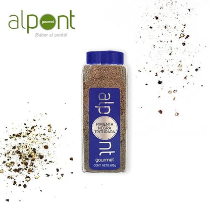ALPONT GOURMET Pimienta Negra Triturada, 615 g