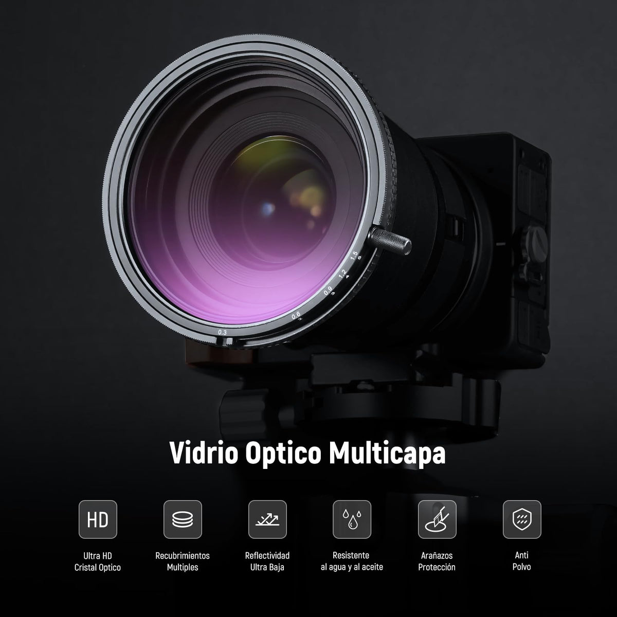 NEEWER 67mm True Colors Filtro ND Variable ND2-ND32 y CPL, 2 en 1 Ajustable Filtro Polarizador Circular y de Densidad Neutra, Marco de Aluminio/Vidrio Óptico HD con Revestimiento Múltiple Accesorios