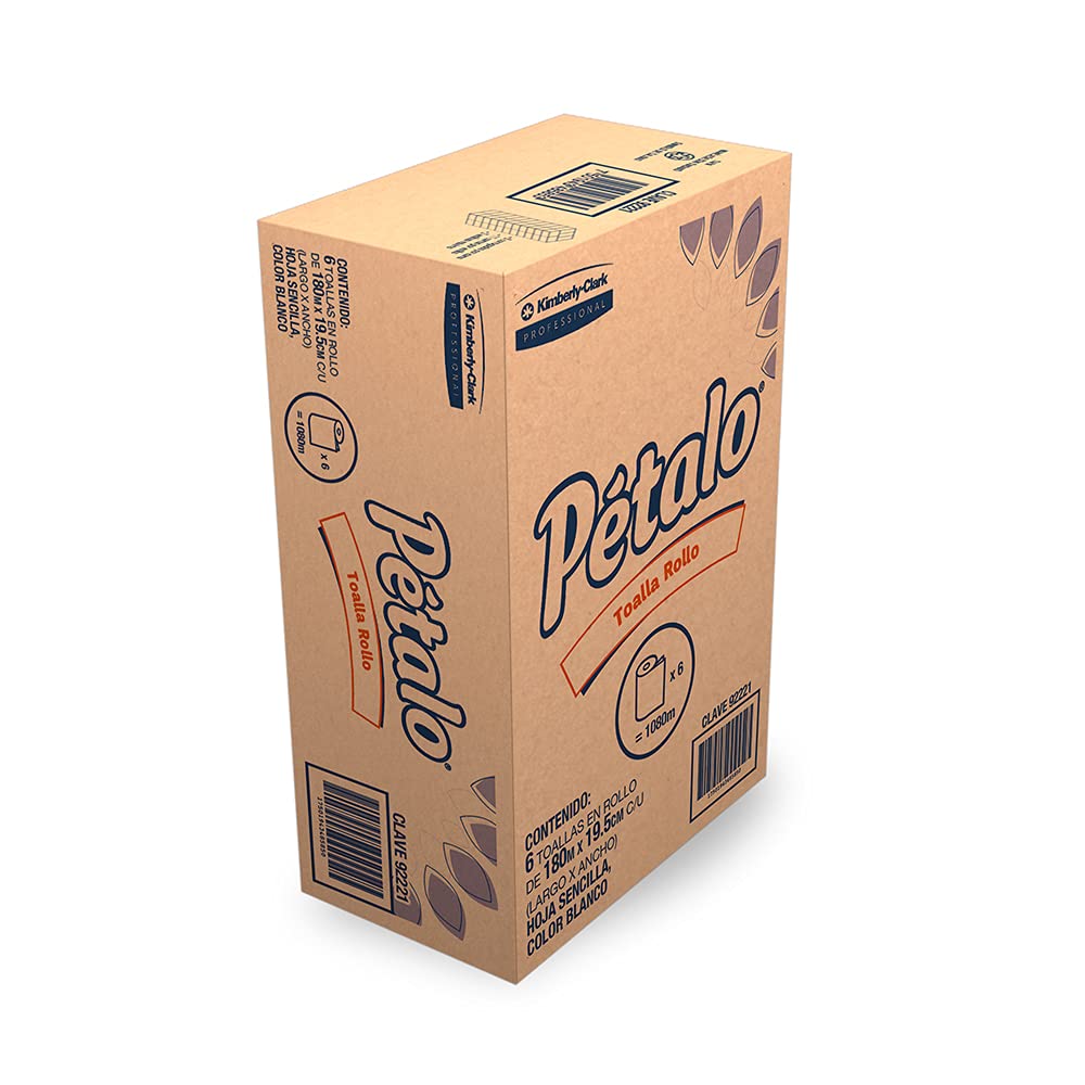 Kimberly-Clark Professional 92221 Pétalo Toalla Manos en Rollo, 6 Rollos de 180 m